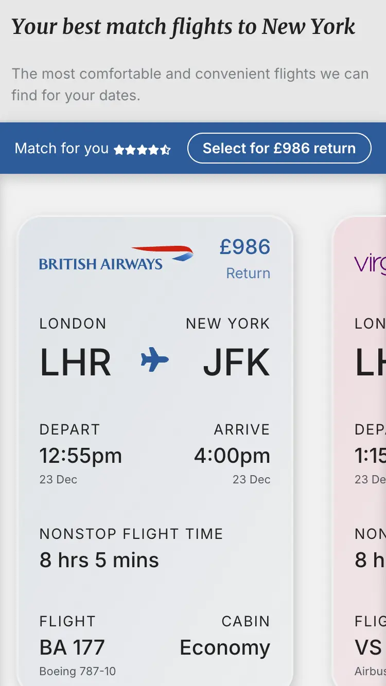 Flight to New York